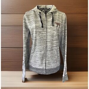 Victoria's Secret PINK XS Marl Gray‎ Sequins Full Hoodie Very Nice!